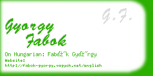 gyorgy fabok business card